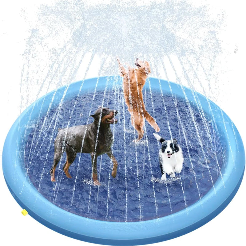 Splash Pad Sprinkler Mat Anti-Slip for Dogs and Children Pet 170cm