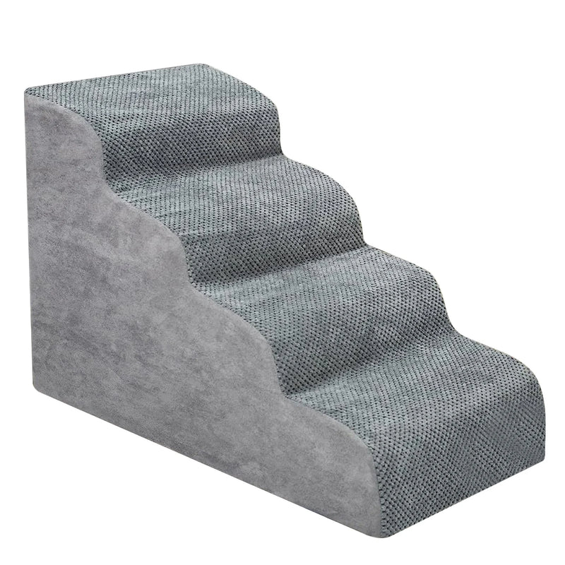 Dog Stairs Non-Slip Pet Ramp Stairs Dog Ramp for Bed Pet Dog Steps 4 Tiers Training Stairs Removable and Washable