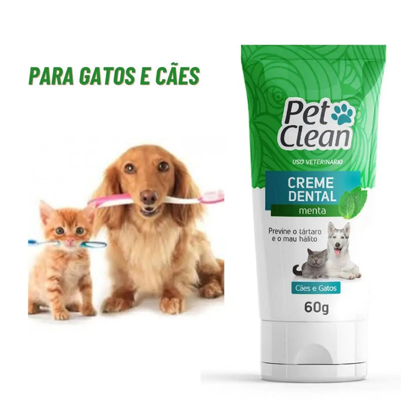 Pet Toothpaste Clean Mint Flavor for Dogs and Cats Oral Hygiene Prevents Tartar and Bad Bow