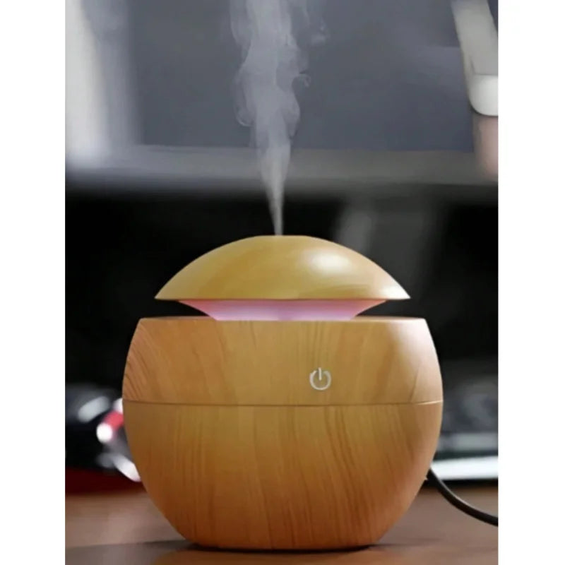 Wooden air particle humidifier USB purifier aromattherapy diffuser spray essence ultrasonic essential oil