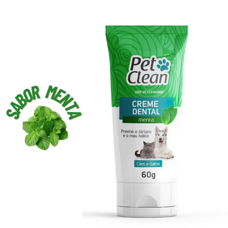 Pet Toothpaste Clean Mint Flavor for Dogs and Cats Oral Hygiene Prevents Tartar and Bad Bow